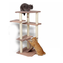 High Quality Large Wooden Cat Tree Scratcher Climbing Tower Fashion Cat Tree House